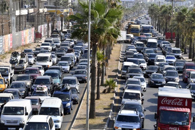 A new wave of displacement has begun following attacks launched by Israel on southern Lebanon, despite the ceasefire SIDON, LEBANON - AUGUST 15: Lebanese families drive through the streets of Sidon (Saida), southern Lebanon, with their vehicles packed with personal belongings as they head north toward safer areas on August 15, 2026. Heavy traffic and gridlock mounted along main coastal roads as civilians fled continued Israeli strikes on southern Lebanese towns despite the existing ceasefire agreement, causing renewed waves of internal displacement across the country. Houssam Shbaro Anadolu Sidon Lebanon. Editorial use only. Please get in touch for any other usage.  Copyright: x2026xAnadoluxHoussamxShbarox