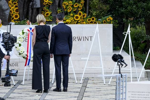 Den Haag, The Netherlands, 2026-08-15 19:38:17 THE HAGUE, 15-08-2026, Indies Monument On August 15, the Netherlands commemorates the end of the Second World War in the former Dutch East Indies. During the National Remembrance Day, the victims who perished due to war and violence in Asia are remembered. PHOTO: NLBeeld Patrick van Emst In the photo: Prime Minister Rob Jetten and Minister of Long-Term Care, Youth and Sport (VWS) Mirjam Sterk Credit: NL Beeld Patrick van Emst  Copyright: xx x