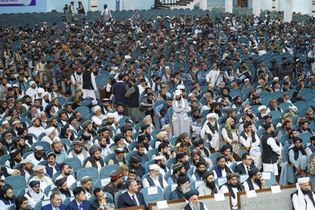 Taliban Fifth Anniversary Official Ceremony Kabul Afghanistan Taliban members and senior officials attend a ceremony at the Loya Jirga Tent to mark the fifth anniversary of their return to power in Kabul, Afghanistan, on August 15, 2026. The event commemorates the government s takeover following the withdrawal of United States forces. Kabul Kabul Afghanistan Copyright: xJavidxAshnax