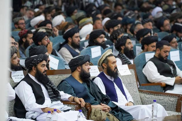 Taliban Fifth Anniversary Official Ceremony Kabul Afghanistan Taliban officials sit in the audience during a ceremony at the Loya Jirga Tent marking the fifth anniversary of the Taliban™s return to power in Kabul, Afghanistan, on August 15, 2026. The event commemorates the government s takeover following the withdrawal of United States forces. Kabul Kabul Afghanistan Copyright: xJavidxAshnax