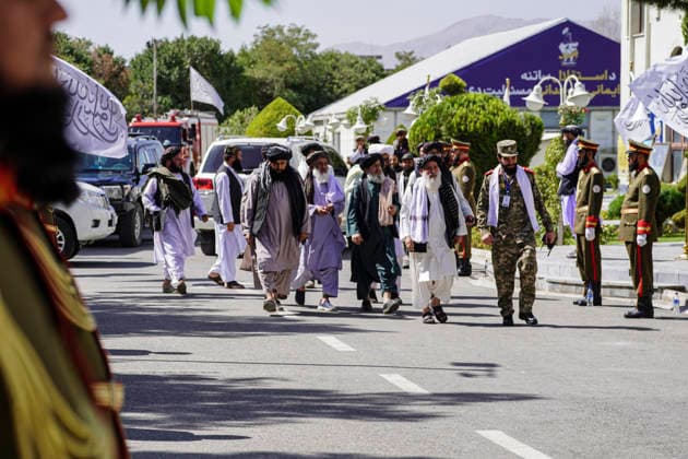 Taliban Fifth Anniversary Official Ceremony Kabul Afghanistan Taliban officials arrive for a ceremony at the Loya Jirga Tent marking the fifth anniversary of the Taliban™s return to power in Kabul, Afghanistan, on August 15, 2026. The event commemorates the government s takeover following the withdrawal of United States forces. Kabul Kabul Afghanistan Copyright: xJavidxAshnax