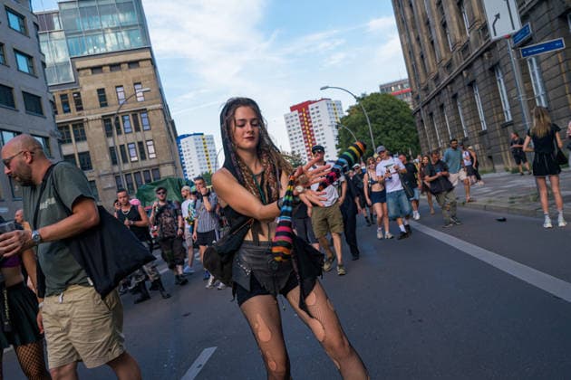 August 15, 2026, Berlin, Berlin, Germany: Hundreds of people marched and danced in the streets of Berlin to electronic dance music during the annual Ã¢â‚¬oeFuck ParadeÃ¢â‚¬Â on Aug. 15, 2026. The Fuck Parade as political demonstration protests the increased commercialization of BerlinÃ¢â‚¬â ¢s club culture. Berlin Germany  - ZUMAk201 20260815_zip_k201_027 Copyright: xNikosxKanistrasx