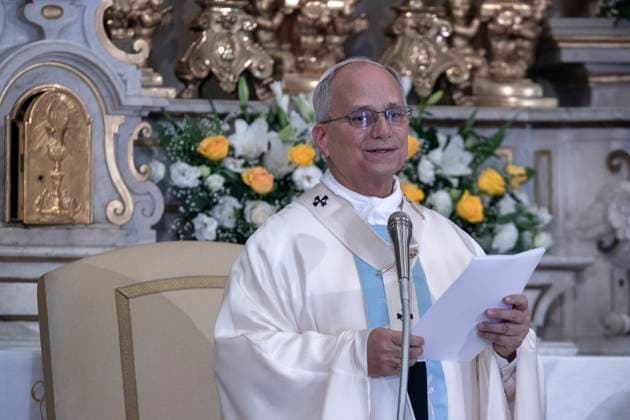 August 15, 2026, Castel Gandolfo, Lazio, Italy: Pope Leo XVI delivers the homily during a mass for the Solemnity of the Assumption of the Blessed Virgin Mary, in the Parish of San Tommaso Da Villanova in Castel Gandolfo, near Rome.Pope Leo XIV celebrates a Mass for the Solemnity of the Assumption of the Blessed Virgin Mary, in the Parish of San Tommaso da Villanova in Castel Gandolfo Castel Gandolfo Italy - ZUMAs197 20260815_aaa_s197_287 Copyright: xMariaxGraziaxPicciarellax