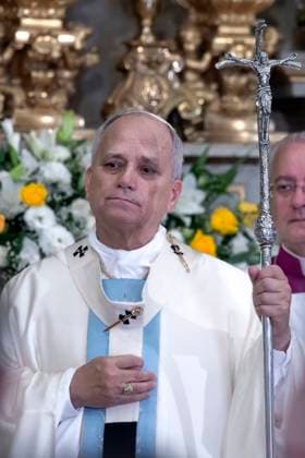 August 15, 2026, Castel Gandolfo, Lazio, Italy: Pope Leo XVI holds the crosier during a Mass for the Solemnity of the Assumption of the Blessed Virgin Mary, in the Parish of San Tommaso Da Villanova in Castel Gandolfo, near Rome.Pope Leo XIV celebrates a Mass for the Solemnity of the Assumption of the Blessed Virgin Mary, in the Parish of San Tommaso da Villanova in Castel Gandolfo Castel Gandolfo Italy - ZUMAs197 20260815_aaa_s197_276 Copyright: xMariaxGraziaxPicciarellax