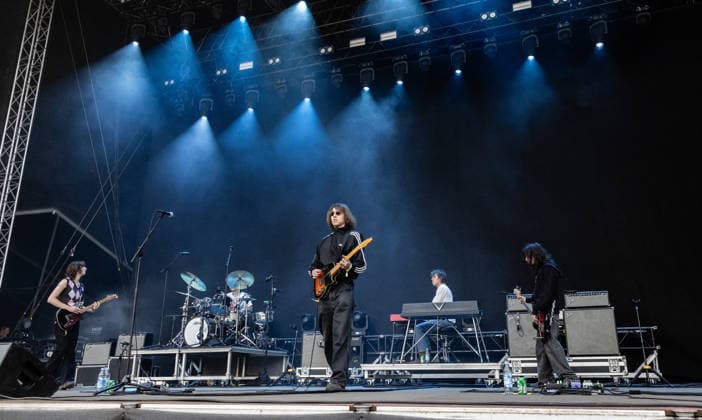 Geese live at Syd For Solen 2026 Copenhagen, Denmark. 15th, August 2026. The American rock band Geese performs a live concert during the Danish music festival Syd For Solen 2026 in Copenhagen. Here singer and musician Cameron Winter is seen live on stage. Denmark, Copenhagen  Copyright: xGonzalesxPhoto ErlingxBrodersenx