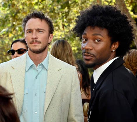 Cast members Drew Starkey (L) andJonathan Daviss attend the Outer Banks Season 5 Event: Pogues For Life A Fan Farewell Event at The Ford in Los Angeles on Saturday, August 15, 2026. Storyline: On an island of haves and have-nots, teen John B enlists his three best friends to hunt for a legendary treasure linked to his father s disappearance.  LAP2026081522 JIMxRUYMEN
