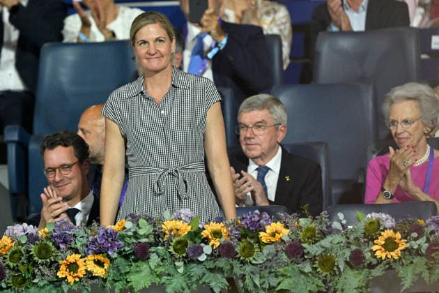 Aachen, Hauptstadion, 15.08.26, GER, FEI World Championships Aachen 2026, Lindt-Preis, Grand Prix Freestyle Dressur Bild: IOC-Praesidentin Kirsty COVENTRY Nordrhein-Westfalen Deutschland *** Aachen, Main Stadium, August 15, 2026, GER, FEI World Championships Aachen 2026, Lindt Prize, Grand Prix Freestyle Dressage Photo: IOC President Kirsty COVENTRY, North Rhine-Westphalia, Germany