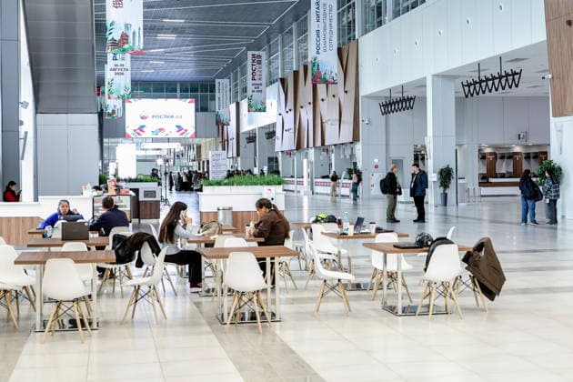 RUSSIA, REPUBLIC OF TATARSTAN - AUGUST 16, 2026: The interior of the Kazan Expo International Exhibition Centre in Bolshiye Kabany during the 4th Sprouts Business Forum titled Sprouts: Russia and China – Mutually Beneficial Cooperation scheduled for 16-19 August 2026. Yevgeny Messman TASS Host Photo Agency  96246062