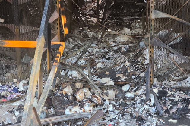 RUSSIA, DONETSK PEOPLE S REPUBLIC - AUGUST 16, 2026: A view of the damaged Galaktika shopping centre after a Ukrainian drone tack. Dmitry Yagodkin TASS  96249319