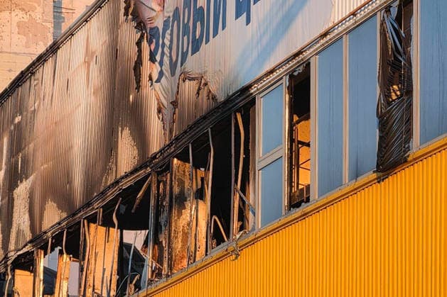 RUSSIA, DONETSK PEOPLE S REPUBLIC - AUGUST 16, 2026: A view of the damaged Galaktika shopping centre after a Ukrainian drone tack. Dmitry Yagodkin TASS  96249322