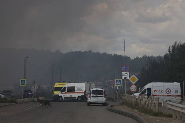 Ukrainian drone attack on Moscow MOSCOW, RUSSIA - AUGUST 16: Firefighters try to extinguish the fires which broke out from a distribution warehouse near Moscow, Russia after Ukraine s drone attack on August 16, 2026. At least seven people were killed and 13 injured in Ukrainian drone attacks across Russia, while three people were killed and 23 injured in Russian strikes across Ukraine, officials on both sides. Stringer Anadolu Moscow Russia. Editorial use only. Please get in touch for any other usage.  Copyright: x2026xAnadoluxStringerx