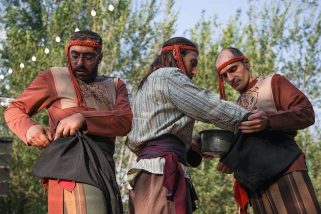 ARMENIA, YEREVAN - AUGUST 16, 2026: People take part in Yerevan Taraz Fest 2026, an annual festival promoting Armenian culture and traditional costumes. Alexander Patrin TASS  96253516