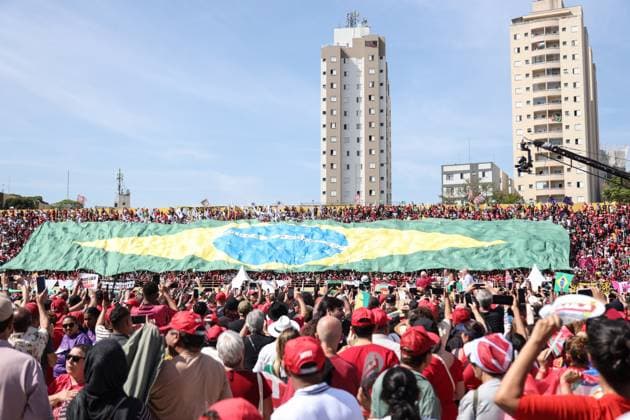 President Lula begins his reelection campaign in Sao Bernardo do Campo. Sao Bernardo do Campo, SP. 08 16 2026 - Elections - Brazil - Launch event for the re-election campaign of President Luiz Inacio Lula da Silva (PT), at the Primeiro de Maio Municipal Stadium, in Vila Euclides, Sao Bernardo do Campo, metropolitan region of Sao Paulo, this Sunday, August 16, 2026.(Foto: Marina Uezima Brazil Photo Press Brazil Photo Press) INTERNATIONAL Sao Bernardo do Campo Sao Paulo Brasil Copyright: xMarinaxUezimax