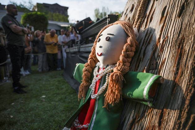 ARMENIA, YEREVAN - AUGUST 16, 2026: A doll is on display during Yerevan Taraz Fest 2026, an annual festival promoting Armenian culture and traditional costumes. Alexander Patrin TASS  96253764
