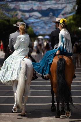 Scenes from the Málaga Fair: Horse-drawn carriages and horses parade through the Cortijo de Torres at the Málaga Fair. August 16, 2026, in Málaga, Andalusia, Spain. Locals and visitors enjoy the Málaga Fair at the fairgrounds. August 16, 2026, in Málaga, Andalusia, Málaga, Andalusia, Spain  Copyright: xÃlexxZeax 7716818