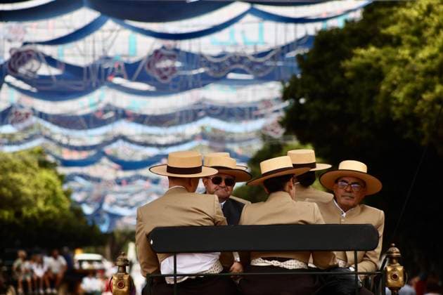 Scenes from the Málaga Fair: Horse-drawn carriages and horses parade through the Cortijo de Torres at the Málaga Fair. August 16, 2026, in Málaga, Andalusia, Spain. Locals and visitors enjoy the Málaga Fair at the fairgrounds. August 16, 2026, in Málaga, Andalusia, Málaga, Andalusia, Spain  Copyright: xÃlexxZeax 7716820