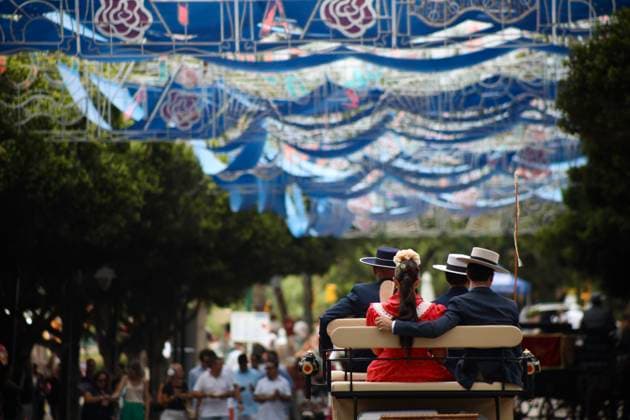 Scenes from the Málaga Fair: Horse-drawn carriages and horses parade through the Cortijo de Torres at the Málaga Fair. August 16, 2026, in Málaga, Andalusia, Spain. Locals and visitors enjoy the Málaga Fair at the fairgrounds. August 16, 2026, in Málaga, Andalusia, Málaga, Andalusia, Spain  Copyright: xÃlexxZeax 7716830