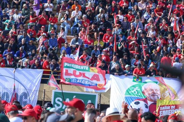RECORD DATE NOT STATED Lula lanca candidatura Sao Paulo (SP), August 16, 2026 Where it all began: President Lula at a rally for his fourth term this Sunday morning at the Primeiro de Maio Stadium in Sao Bernardo do Campo, Sao Paulo (16). IMAGO Jefferson Aguiar Sao Paulo Brasil Copyright: xJeffersonxAguiarx