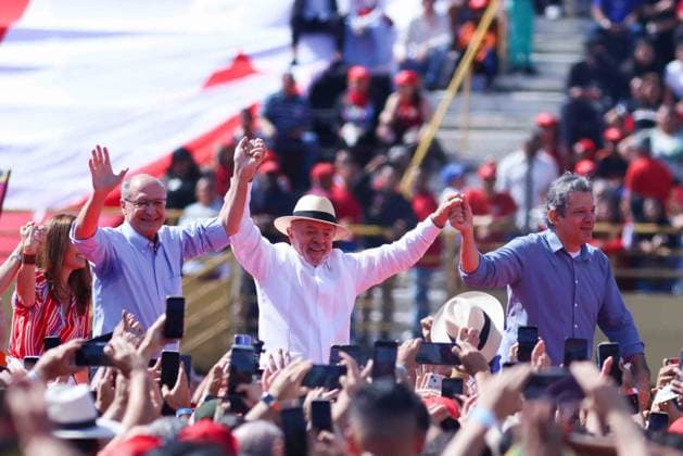 RECORD DATE NOT STATED Lula lanca candidatura Sao Paulo (SP), August 16, 2026 Where it all began: President Lula at a rally for his fourth term this Sunday morning at the Primeiro de Maio Stadium in Sao Bernardo do Campo, Sao Paulo (16). IMAGO Jefferson Aguiar Sao Paulo Brasil Copyright: xJeffersonxAguiarx