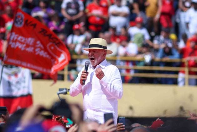RECORD DATE NOT STATED Lula lanca candidatura Sao Paulo (SP), August 16, 2026 Where it all began: President Lula at a rally for his fourth term this Sunday morning at the Primeiro de Maio Stadium in Sao Bernardo do Campo, Sao Paulo (16). IMAGO Jefferson Aguiar Sao Paulo Brasil Copyright: xJeffersonxAguiarx