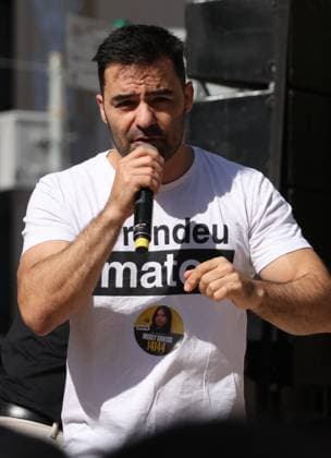 RECORD DATE NOT STATED Renan Santos holds his first campaign event at Largo Sao Francisco in Sao Paulo. Sao Paulo (SP), 08 16 2026 Politics Act Arthur do Val YouTuber and former state deputy of Sao Paulo Arthur do Val speaks during an event held this Sunday (16), in Largo Sao Francisco, in the center of the capital of Sao Paulo.(Foto: Leco Viana Thenews2 imago images) Renan Santos holds his first campaign event at Largo Sao Francisco in Sao Paulo.  Copyright: xLecoxVianax