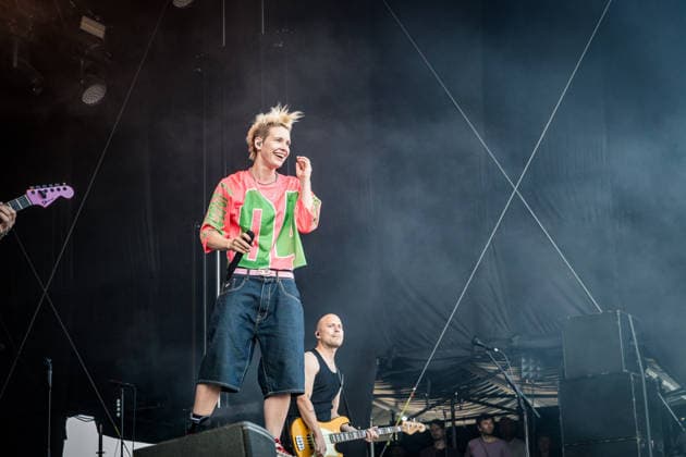 Die Deutsche Rockmusikerin Deine Cousine (Ina Bredehorn) am dritten Festival Tag des Highfield 2026 Highfield 2026 -Tag 3 - Deine Cousine *** German rock musician Deine Cousine Ina Bredehorn on the third day of the Highfield 2026 festival Highfield 2026 Day 3 Deine Cousine