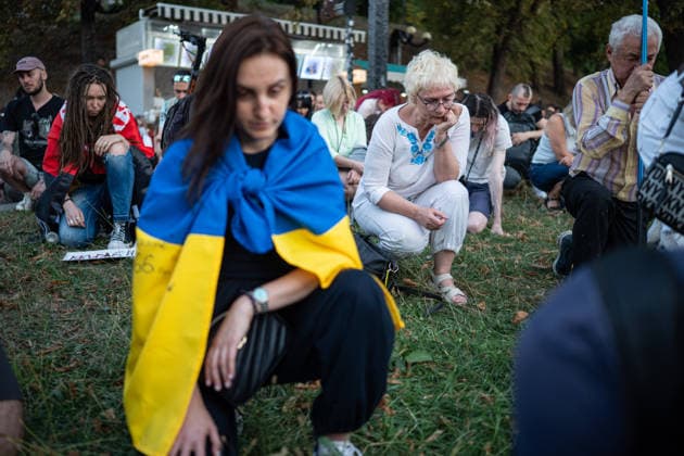 Thousands protest against dismissal of Ukrainian Defense Minister Fedorov in Kyiv KYIV, UKRAINE - AUGUST 16: Thousands attend a rally to protest the dismissal of the Defense Minister of Ukrainem Mykhailo Fedorov in Kyiv, Ukraine, on August 16, 2026. Mykhailo Fedorov was dismissed from the post of the Defense Minister of Ukraine after six moinths at post by the President of Ukraine Volodymyr Zelenskyi in June, 2026 and this decision sparked protests across Ukraine that continue since then. Danylo Antoniuk Anadolu Kyiv Ukraine. Editorial use only. Please get in touch for any other usage.  Copyright: x2026xAnadoluxDanyloxAntoniukx