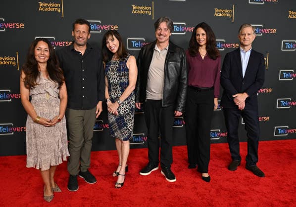 Televerse 2026 - Day 3 Tania Missad, Evan Britton, Holly Leff-Pressman, Eric Iverson, Michelle Slavich and Jay Sullivan arriving to Televerse 2026 - Day 3 held at the JW Marriot Hotel on August 16, 2026 in Los Angeles, CA. Los Angeles JW Marriot Hotel at L.A. Live California USA Copyright: xLeexWattx xAFF-USA.COMx
