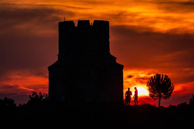 260817_PXL_sunset_church Sunset behind the church of St. Nicholas, a pre-Romanesque church built at the end of the 11th century, in Nin, Croatia, on August 16. 2026.  ZvonimirxBarisin PIXSELL