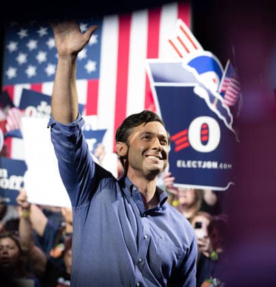 August 16, 2026, Atlanta, Georgia, USA: Sen. JON OSSOFF (D-GA) speaks to a capacity crowd at a rally in Atlanta Sunday, where he condemned Republican opponent Mike Collins over what Ossoff described as his close ties to white nationalism and white supremacists, including his alleged association with a neo-Nazi propagandist. Recent polls show Ossoff leading Collins by 9 points. Atlanta USA  - ZUMAn03_ 20260816_zaf_n03_012 Copyright: xRobinxRaynex