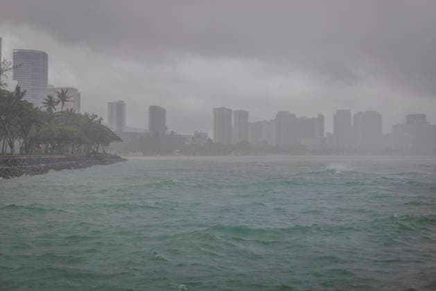 August 16, 2026, Honolulu, Hawaii, U.S: Honolulu after Hurricane Lala struck Hawaii in the early morning hours of Sunday, August 16, 2026. Widespread flooding and power outages plagued the area following the high winds and rain brought by the hurricane. Honolulu U.S  - ZUMAd149 20260816_zap_d149_003 Copyright: xJamesxD.xDeCampx