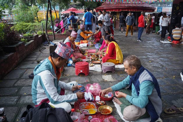 August 17, 2026, Kathmandu, Bagmati, Nepal: The Naag Panchami festival is being celebrated today with traditional worship and offerings to serpents. Observed annually on the fifth day of the bright fortnight of the month of Shrawan, this festival involves pasting images of serpents on the main entrance of homes and visiting serpent ponds (Naagdah) for worship. Kathmandu Nepal  - ZUMAa308 20260817_znp_a308_012 Copyright: xChandraxBahadurxAlex