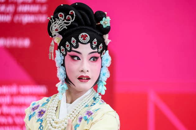 RUSSIA, REPUBLIC OF TATARSTAN - AUGUST 17, 2026: A woman artist performs during a ceremony to open the Cross-Cultural Area of the 2026 Russia-China Business Forum titled Sprouts: Russia and China Mutually Beneficial Cooperation and held at the Kazan Expo International Exhibition Centre in Bolshiye Kabany, southeast of Kazan. TASS Host Photo Agency Russia  - ZUMAt113 20260817_zaa_t113_038 Copyright: xSofyaxSandurskayax