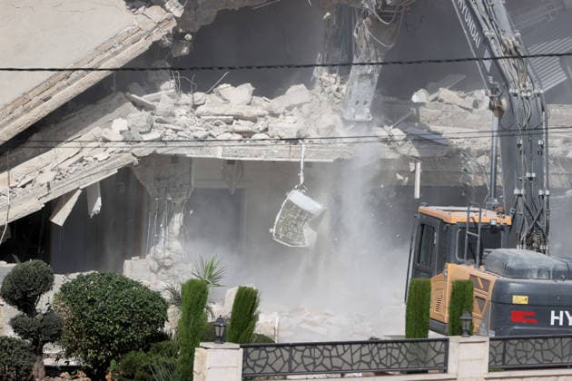 Israeli forces demolish two-story Palestinian house in East Jerusalem EAST JERUSALEM - AUGUST 17: A view of the damage and rubble after Israeli forces demolished a two-story Palestinian-owned residential building in Qalandiya town, northwest of East Jerusalem, on August 17, 2026. The demolition left at least 15 Palestinians homeless. Issam Rimawi Anadolu Jerusalem Israel. Editorial use only. Please get in touch for any other usage.  Copyright: x2026xAnadoluxIssamxRimawix