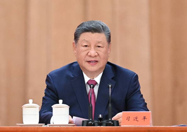 (260817) -- BEIJING, Aug. 17, 2026 -- Chinese President Xi Jinping, also general secretary of the Communist Party of China Central Committee and chairman of the Central Military Commission, delivers an important speech at a grand gathering to commemorate the birth centenary of late leader Jiang Zemin at the Great Hall of the People in Beijing, capital of China, Aug. 17, 2026. ) CHINA-BEIJING-GRAND GATHERING-JIANG ZEMIN-BIRTH CENTENARY (CN) LixXiang 