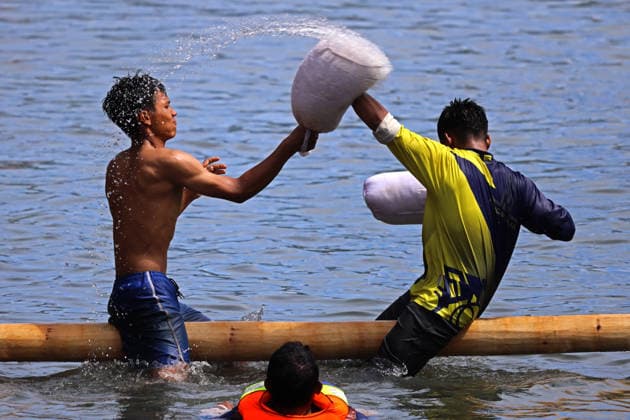 August 17, 2026, Banda Aceh, Aceh, Indonesia: Participants competed in a traditional pillow fighting contest in Banda Aceh, Aceh Province, Indonesia, on Monday, August 17, 2026. People across the country celebrated the 81st anniversary of the Republic of Indonesia s independence with various traditional games. Banda Aceh Indonesia  - ZUMAs340 20260817_zip_s340_008 Copyright: xKhairuxSyukrillahx