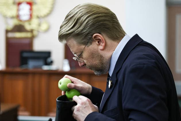 RUSSIA, MOSCOW - AUGUST 17, 2026: Yabloko Party Chairman Nikolai Rybakov attends a hearing at the Russian Supreme Court on the party’s appeal to reinstate its candidate list for the upcoming 2026 Russian State Duma election. Mikhail Tereshchenko TASS  96298723