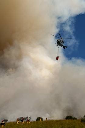 ATTENTION EDITORS - HANDOUT PICTURES - MANDATORY CREDIT - EDITORIAL USE ONLY - Handout pictured distributed shows Firemen in action as a fire rages in the Hautes Fagnes (High Fens) nature reserve, on Monday 17 August 2026. The fire started on August 14th and 2700 hectares (on a total of 4500) are impacted.  IMAGESxVHP 183602830