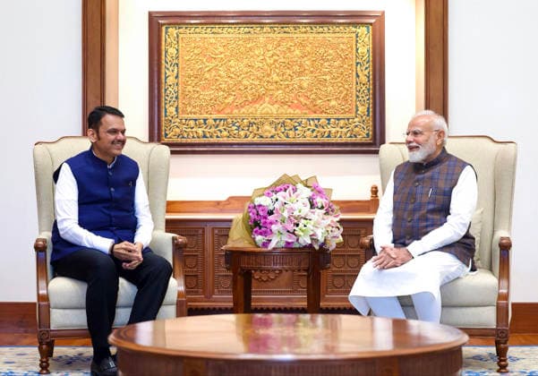 RECORD DATE NOT STATED Maharashtra CM Devendra Fadnavis calls on PM Modi New Delhi, Aug 17 (ANI): Maharashtra Chief Minister Devendra Fadnavis calls on Prime Minister Narendra Modi, in New Delhi on Monday. (@Dev_Fadnavis X ANI Photo) NEW DELHI Delhi India Copyright: xANIx ANI_20260817034