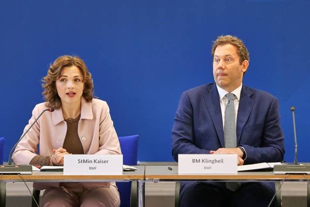 Berlin, Deutschland, 17.08.2026: Bundesfinanzministerium: Branchendialog Ost: Start-ups und Scale-ups: Ostbeauftragte Elisabeth Kaiser (SPD) und Bundesminister der Finanzen Lars Klingbeil (SPD) *** Berlin, Germany, August 17, 2026 Federal Ministry of Finance Industry Dialogue: Eastern Germany—Startups and Scale-ups; Elisabeth Kaiser (SPD), Commissioner for Eastern Germany; and Lars Klingbeil (SPD), Federal Minister of Finance Copyright: xdtsxNachrichtenagenturx dts_130343