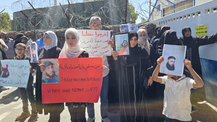 Families rally near UNDOF base in Syria demanding release of detainees QUNEITRA, SYRIA - AUGUST 17: Relatives of Syrians detained by Israeli forces, gathered outside the headquarters of the United Nations Disengagement Observer Force (UNDOF) in the village of Nabu al-Fawar, to stage a demonstration calling for the release of their loved ones in Quneitra, Syria on August 17, 2026. Hussain Almashael Anadolu Quneitra Syria. Editorial use only. Please get in touch for any other usage.  Copyright: x2026xAnadoluxHussainxAlmashaelx