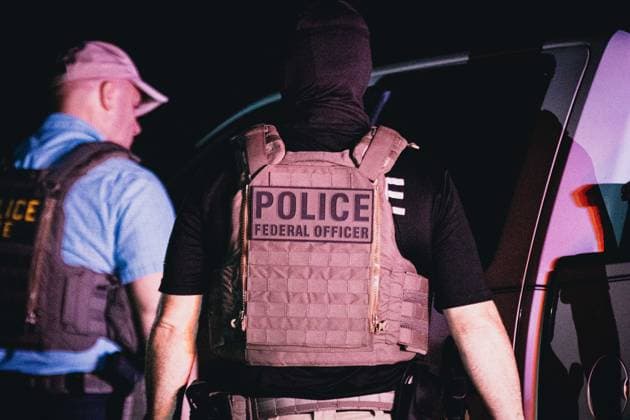 August 17, 2026, Fort Myers, Florida, USA: A coalition of law enforcement agencies which included IMMIGRATION AND CUSTOMS ENFORCEMENT (ICE) Enforcement and Removal Operations (ERO), Lee County SheriffÃ¢â‚¬â ¢s department and Fort Myers Police detain a man and place him in the custody of the federal government. Fort Myers USA - ZUMAd256 20260817_znp_d256_006 Copyright: xDavexDeckerx