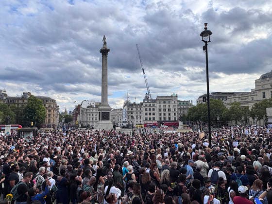 August 17, 2026, London, London, UK: London, UK. People attend a vigil in Trafalgar Square for the British academic Jason Arday who was found dead at his London home. Arday resigned last week as a Cambridge University Professor of sociology of education after allegations of plagiarism and questions about some of his achievements. London UK  - ZUMAl94_ 20260817_zaf_l94_059 Copyright: xRayxTangx