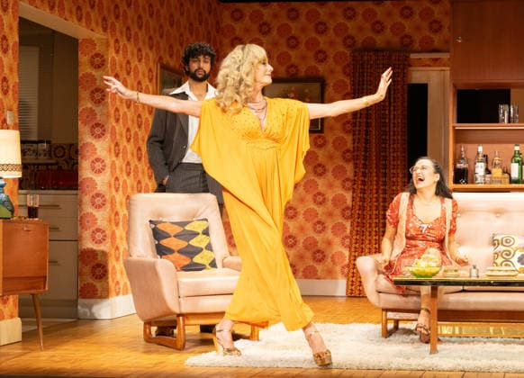 Tamzin Outhwaite and Lauren Patel performs a scene at the production photocall of Abigail s Party, at The Harold Pinter Theatre in London, England. UK. Monday 17th August 2026. Copyright: xJamesxWarrenx ABIGAIL S PARTY - PRODUCTION PHOTOCALL16