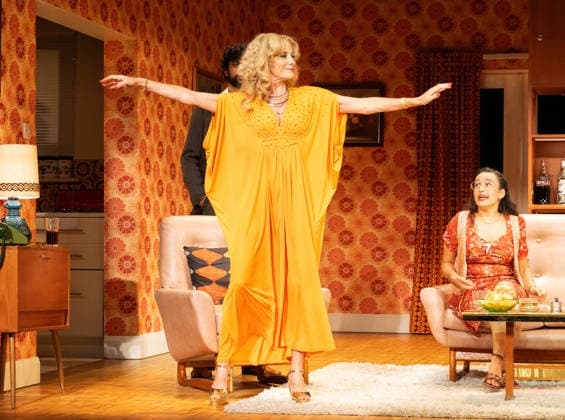 Tamzin Outhwaite and Lauren Patel performs a scene at the production photocall of Abigail s Party, at The Harold Pinter Theatre in London, England. UK. Monday 17th August 2026. Copyright: xJamesxWarrenx ABIGAIL S PARTY - PRODUCTION PHOTOCALL18