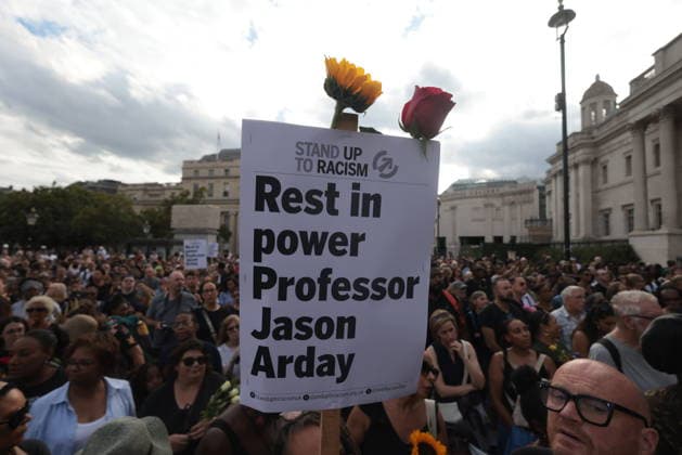 . 17 08 2026. London, United Kingdom. Vigil for Jason Arday. Vigil in Trafalgar Square for Jason Arday.  xMartynxWheatleyx xi-Imagesx IIM-26950-0048