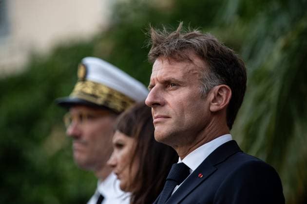 Liberation Ceremony in Bormes-les-Mimosas PHOTOPQR NICE MATIN Camille Dodet Bormes-les-Mimosas Bormes-les-Mimosas August 18, 2026 Photo PQR Camille Dodet Var Matin August 17, 2026 Bormes-les-Mimosas Final Liberation Ceremony in Bormes-les-Mimosas for President of the Republic Emmanuel Macron Photo PQR Camille Dodet Var Matin August 17, 2026 Bormes-les-Mimosas Final Liberation Ceremony in Bormes-les-Mimosas for President of the Republic Emmanuel Macron French President Emmanuel Macron during a ceremony commemorating the 82nd anniversary of the Allied Operation Dragoon landings in Provence and the liberation of the village of Bormes-les-Mimosas during World War II, in Bormes-les-Mimosas, southeastern France, on August 17, 2026, Bormes-les-Mi  Copyright: xPHOTOPQR NICExMATIN MAXPPPxCamillexDodetx 20260817NIM4287 20260817NIM4287