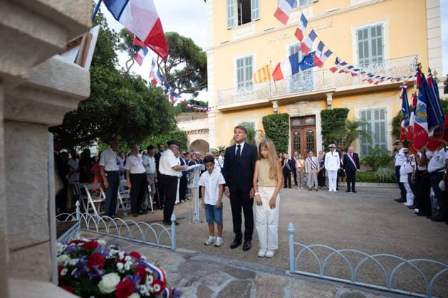Liberation Ceremony in Bormes-les-Mimosas PHOTOPQR NICE MATIN CAMILLE DODET Bormes-les-Mimosas Bormes-les-Mimosas August 17, 2026 Photo PQR Camille Dodet Var Matin August 17, 2026 Bormes-les Mimosas Final Liberation Ceremony in Bormes-les-Mimosas for President of the Republic Emmanuel Macron Photo: PQR, Camille Dodet, Var Matin August 17, 2026, Bormes-les-Mimosas Final Liberation Ceremony in Bormes-les-Mimosas for the President of the Republic Emmanuel Macron French President Emmanuel Macron during a ceremony commemorating the 82nd anniversary of the Allied Operation Dragoon landings in Provence and the liberation of the village of Bormes-les-Mimosas during World War II, in Bormes-les-Mimosas, southeastern France, on August 17, 2026, Borme  Copyright: xPHOTOPQR NICExMATIN MAXPPPxCAMILLExDODETx 20260817NIM4294 20260817NIM4294