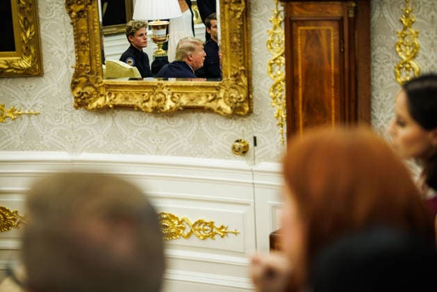 August 17, 2026, Washington, District Of Columbia, USA: United States President Donald J Trump hosts Lifeguard Ryder Williams in the Oval Office of the White House in Washington, DC on August 17, 2026. Ryder Williams, a 16-year-old lifeguard, saved the life of 10-year-old Nathaniel Rai at Seabright Beach in Santa Cruz, California, on July 25. .SAMUEL CORUM POOL CNP PI Washington USA - ZUMAp124 20260817_zaa_p124_012 Copyright: xSamuelxCorumx