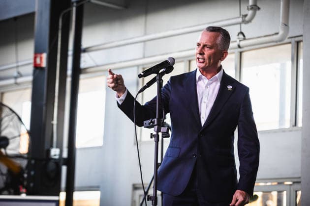 August 17, 2026, Tampa, Florida, USA: Democratic gubernatorial candidate DAVID JOLLY holds a final primary campaign rally at 1920 in Historic Ybor City just one day ahead of the elections in what will decide the Democratic nominee for the governors race. Tampa USA - ZUMAd256 20260817_znp_d256_025 Copyright: xDavexDeckerx